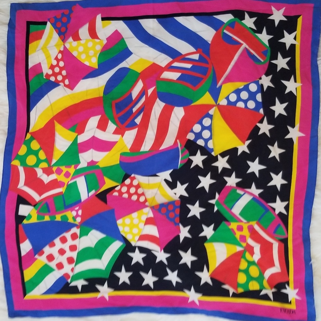 Vintage Escada 100 Silk Scarf